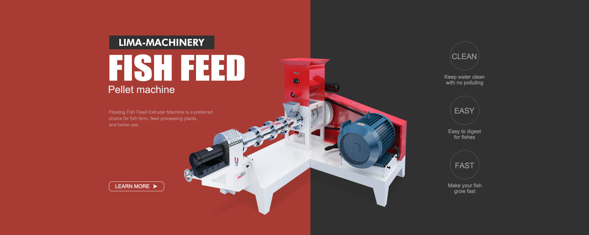 Floating fish feed extruder