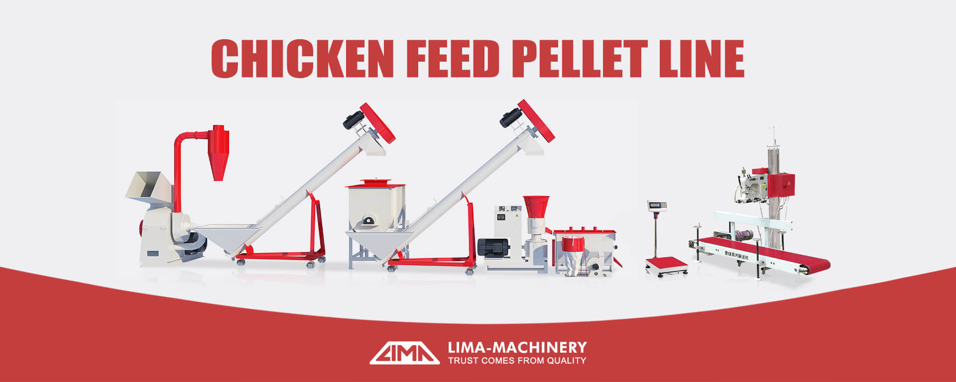 Livestock feed pellet line